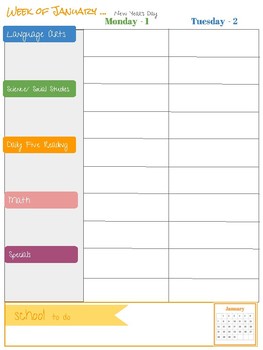 Monthly and Weekly Teacher Planner - Bundle - January 2017 - May 2019