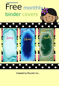 Preview of Monthly binder covers /planner cover with month title