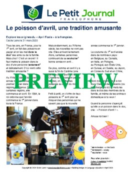 Preview of Monthly news summaries for French students: April 1st, 2020