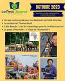 Monthly news summaries for French students: October 2023