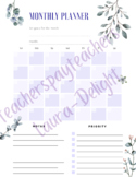 Monthly planner printable