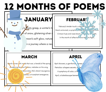Preview of Months Of The Year Poems | 12 Months Poems