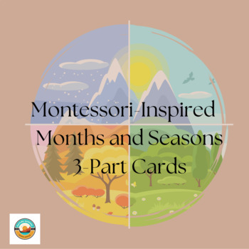 Preview of Months & Seasons 3-Part Cards-Montessori Inspired 