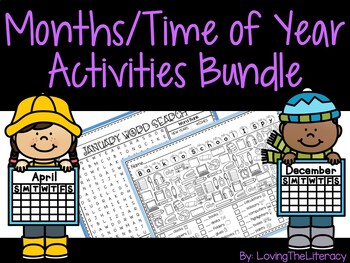 Preview of Months/Time of Year Activities Bundle