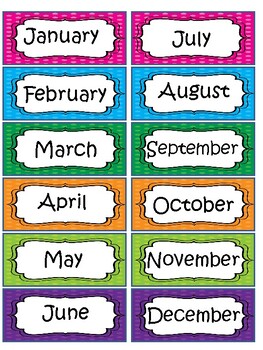 Months and Birthday Posters in Polka dots by Teacher Ms Tati | TPT