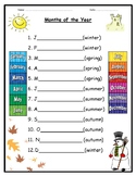Months and Seasons - 3 Differentiated Activity Booklets