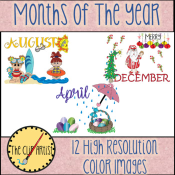 Preview of Months of the Year Clip Art