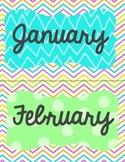 Months of the Year 4"x 5.5" Mini-Signs {FREE!}