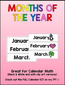 Months of the Year by Inspired by Aloha | TPT