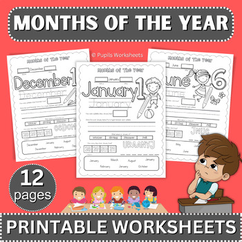 Months of the Year Activities and Worksheets - Handwriting worksheets