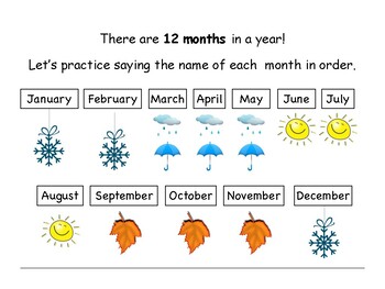 Preview of Months of the Year Activity Book