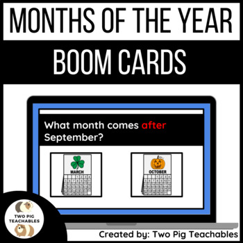Preview of Months of the Year | Calendar Skills | BOOM™ Cards | Functional Math 