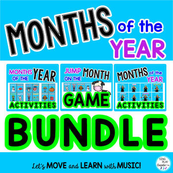 Preview of Months of the Year BUNDLE: Videos, Worksheets, Games, Activities, Google Apps