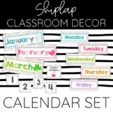 Shiplap Calendar Set Numbers Days of the Week Months Rusti