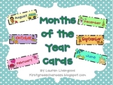Months of the Year Calendar Cards {Freebie}