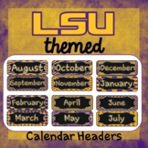 Months-of-the-Year Calendar Headers - LSU Themed