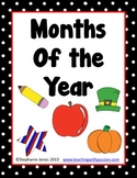 Months of the Year Cards- Black/White Polka Dot