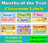 Months of the Year Labels | Classroom Decor | Bulletin Board
