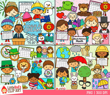 months of the year clipart