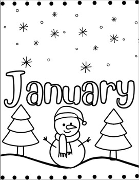 Months of the Year Coloring Pages English and Spanish by A to Z Learners