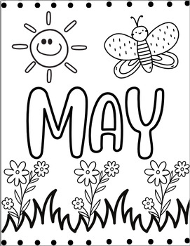 Months of the Year Coloring Pages English and Spanish by A to Z Learners