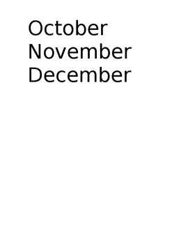 Months of the Year Comic Sans MS Font 65 by Keep Teaching | TPT