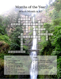 Months of the Year Crossword Puzzle