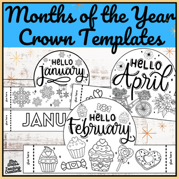 Preview of Months of the Year Crown & Back To School Headband Craft Templates