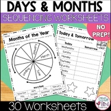 Months of the Year & Days of the Week Worksheets & Activities