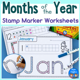 Months of the Year Stamp Marker Worksheets FREEBIE