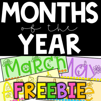 Months of the Year FREEBIE by Touring Elementary - Kristen Guarino