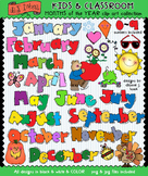 Months of the Year Clip Art - Kids and Classroom Download
