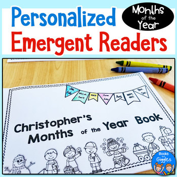Preview of Months of the Year Personalized Emergent Reader