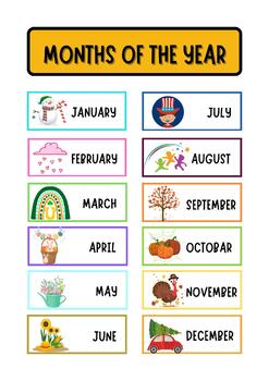 Months of the Year Poster by LearnPlanet | TPT