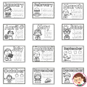 months of the year printables coloring pages prek autism sped