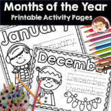 Months of the Year Printables - Coloring Pages - PreK Autism SPED