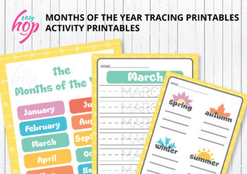 Months of the Year Printables Worksheets Education Kindergarten Homeschool