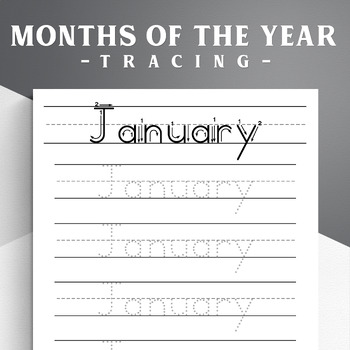 Months of the Year Tracing Worksheets by WriteIdeaDesign | TPT