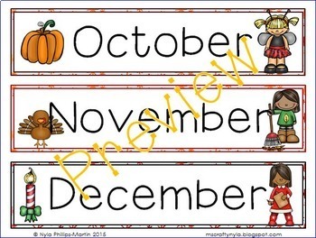 Months of the Year Word Wall by Nyla's Crafty Teaching | TpT