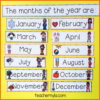 Preview of Months of the Year Word Wall