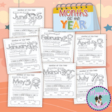 Months of the Year Worksheets Printables Coloring Page