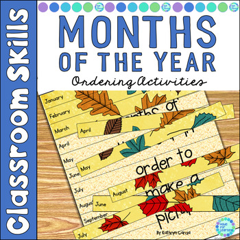 Preview of Months of the Year Worksheets and Sequencing Puzzles and Coloring Activities