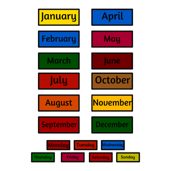 Months of the Year and Days of the Week Labels (Posters,Printable) by ...