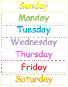 Preview of Months of the Year and Days of the Week Poster