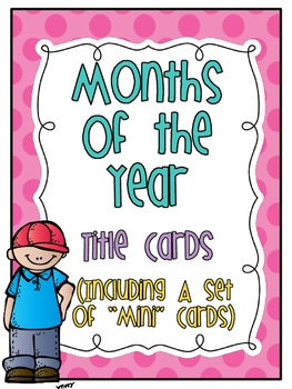 Preview of "Months of the Year" title cards (freebie)