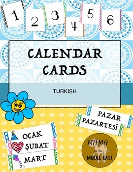 Preview of Months of the Year/Calendar Numbers -Turkish