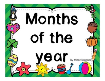 Months of the year by Miss Bilingual | TPT