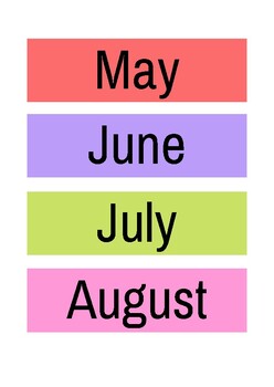 Months of the year FREE PRINTABLE by Thinking Aloud | TpT