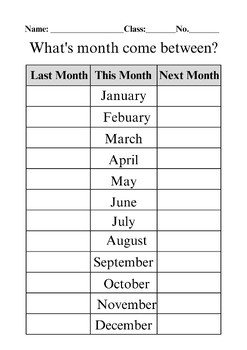 Months of the year Flashcard & Activities Worksheets-Pre-K Homeschool.