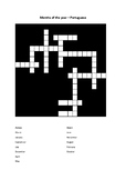 Months of the year crossword - Portuguese
